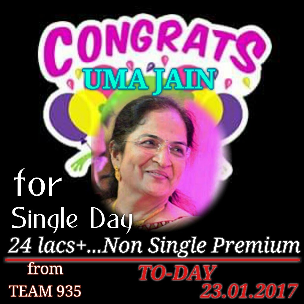 Single Day 24 lacs+ Premium Jan 2017