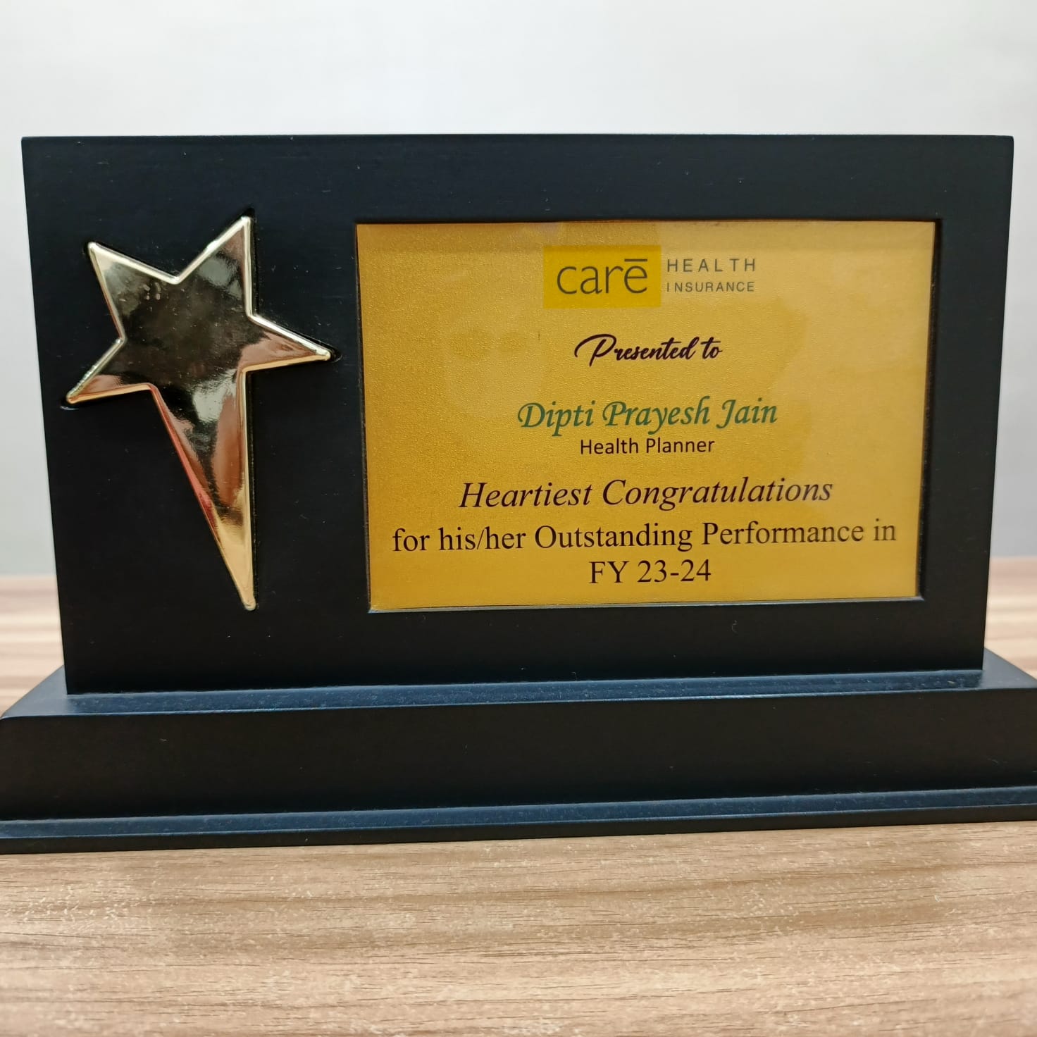 CARE HEALTH- OUTSTANDING PERFORMER 2023-2024